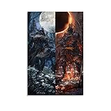 xingqier Kunstdruck auf Leinwand, Motiv 'Dark Souls And Bloodborne', 20 x 30