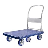 Unbekannt Trolley Flache Trolley Kunststoff Fußplatte faltbar mit Vier Rollen leicht zu tragen Lager Fabrik Lager Haushaltswag