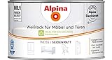 Alpina 300 ml Weißlack für Möbel und Türen, Acryl-Lack, Weiss S
