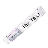 Glieder-Maßstab mit Firmen-Logo oder Bild und Wunsch-Text | Meterstab individuell bedruckt | Zollstock p