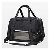 siheki Hundetragetaschen Tragbare Haustier Hund Katze Rucksack atmungsaktive Katze Tragetasche Airline Approved Transport Tragen for Katzen Kleiner Hund (Color : Black)