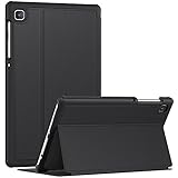 Soke Hülle für Samsung Galaxy Tab A7 Lite 8.7 Zoll 2021, Premium TPU Leder Folio Ständer Schutzhülle, Magnetische Smart Cover Case für Samsung Tab A7 SM-T220/SM-T225, Schw