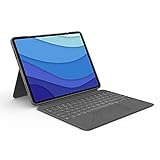 Logitech Combo Touch iPad Pro 12.9-inch (5th gen - 2021) Keyboard Case - Detachable Backlit Keyboard with Kickstand, Click-Anywhere Trackpad, Smart Connector - QWERTY UK English Layout - Grey