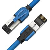 LINKUP - [40Gbps Zertifiziert] Cat8-Ethernet-Patchkabel Doppelt Geschirmt┃2000MHz (2Ghz) Cat8.1┃Zukunftssichere LAN-Kabel Kompatibel mit Cat7 Cat7A Cat6A 25G- 10G- 1G-Netzwerk┃Blau┃3ft (0.9M)