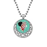CAOHD Traditioneller Taiwan-Stein-Anhänger mit Retro-Mond- und Sternen-Schmuck