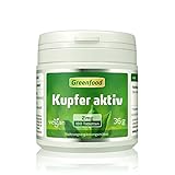 Kupfer aktiv, 2 mg, hochdosiert, 180 Tabletten, vegan – wirkt grauen Haaren entgegen (Haarpigmentierung), wichtiger Anti-Aging-Faktor. OHNE künstliche Zusätze. Ohne Gentechnik