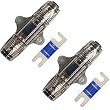 Greluma 2 STK 6-10 Gauge AWG Inline ANL Sicherungshalter mit 2 STK. 60 Amp Sicherung