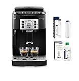 De'Longhi Magnifica S ECAM 22.110.B Kaffeevollautomat mit Milchaufschäumdüse, Direktwahltasten, 2-Tassen-Funktion & 1,8 l Wassertank, inkl. Wasserfilter DLSC002 & EcoDecalk Entkalker, schwarz/silb