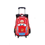 Robuste Universal Wheel Trolley Reisetasche Kinderwagen Schultasche Schüler Klettertreppen 6 Räder Car Style Rucksack Jungen Wheeled Reisetasche Wasserdicht Leicht zu reinigen Langlebige F