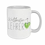 Tasse WELTBESTER LEHRER Geschenk Abschied Schule Dankeschön Schulabschluss /g