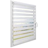 Sol Royal Klemmfix Doppelrollo SolDecor DL2 Duo Rollo 85 x 150 cm Fenster Rollo ohne Bohren mit Klemmträger für Doppelrollo Weiß