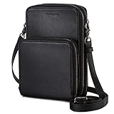 ECOSUSI Kleine Damen Crossbody Umhängetasche Touchscreen Tasche für Handy Frauen Schultertasche PU Leder Messenger mit Verstellbarem Abnehmbaren Schultergurt mit Kartenschlitz Kleine B
