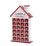 Adventskalender zum selbst Befüllen mit 24 Schubladen-Boxen, Weihnachten Adventskalender Weihnachtsdeko Holz Countdown Kalender Tage Holz Adventskalender mit Schubladen Weihnachtsdek