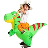 Spooktacular Creations Aufblasbares Kostüm Dinosaurier auf einem T-Rex Air Blow-up Deluxe Halloween-Kostüm - Kinder/Erw