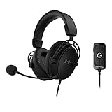 HyperX Cloud Alpha S - Gaming Headset, für PC, PS4, 7.1 Surround Sound, einstellbarer Bass, Dual Chamber Drivers, Chat Mixer, atmungsaktives Kunstleder, Memory-Schaum, Mik