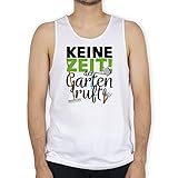 Shirtracer Hobby Outfit - Keine Zeit der Garten Ruft - Gartengeräte - M - Weiß - Tank Top - BCTM072 - Tanktop Herren und Tank-Top M