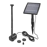 esotec Solar Teichpumpenset 1,5/140 Professional 101905 - Wasserspiel für Gartenteiche und Zinkwannen - 1,5 Watt Solarmodul, 140 l/h Förderleistung, 80 cm Förderhöhe, 4 Sprinklerdü