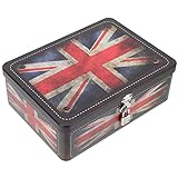 Yardwe Haushaltsaufbewahrungsbox mit UK-Flaggenmuster, für Küche, Schmuck, Geschenkverpackungen, Kleinteile, Kek