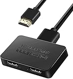 HDMI-Splitter 1 in 2 Out, 4K HDMI-Splitter für 2 gleiche Ausgänge, 1 x 2 HDMI-Splitter 1 zu 2 Verstärker, unterstützt 4K 3D 1080