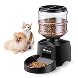 Automatisierte Futterspender für Hunde, 5,5 Liter elektrischer Trockenfutterbehälter Zeitgesteuerter Hundefutterspender Timer Programmierbar 1-3 Mahlzeiten 12 Portionen Control Voice R
