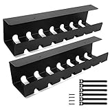 MeYuxg Kabelkanal Schreibtisch für Kabel Management, Premium Kabelkanäle 2er Set, 43 x 10 x 10cm Kabelhalter Kabelwanne Tisch, Schwarz Kabelmanagement, Cable Organizer Desk für Büro/Home Office T