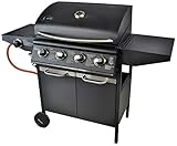 ACTIVA Grill Gasgrill Grillwagen 5 Brenner (12,8 kW + 3,2 kW) BBQ Barbeque Gas-Grill mit Deck