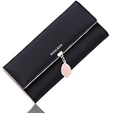 Roulens Geldbörse Damen Leder,Damen Geldbeutel Große Kapazität, Elegant Damen Portemonnaie Brieftasche, PU Leder Lang Damen Portmonee mit Handyfach,RFID Geldbörse aus glattem und w