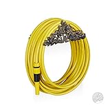 Relaxdays Schlauchhalter Antik, Gartenschlauchhalter mit Rosenmotiv, Gusseisen, zum Hängen, HBT 13 x 27 x 15 cm, b