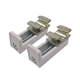 JalouParts Klemmträger für Jalousien - Klemmhalter aus Metall für Fenster mit Kipp Funktion - Für Rahmen bis 20mm - Einfache Befestigung durch Klemmen, ohne Bohren, Kleber oder Magnet. Stabilem Metallguss, Weiß lackiert und extrem robust - 2 Stück