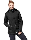 Jack Wolfskin Damen Park Avenue Jacket wasserdichte Winterjacke, Schwarz, XS