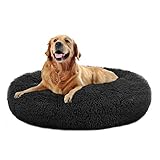 Bequeme Hundebetten Donut Katzenbetten Beruhigendes, Flauschiges Deluxe-Haustierbett Plüsch rundes Hundesofa Katzenkissenbett, selbsterwärmend und angstlösend, maschinenwaschb