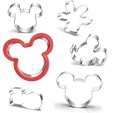 UKoosien Mickey Mouse Sandwich Ausstecher Set-6 Stück-Mickey Kopf Gesicht, Hand, Fuß, Maus Form fü