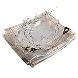 JYSSH Plane Transparente Abdeckung wasserdichte mit Ösen, Allzweckplane Regenschutz PVC Kunststoffplane Bootsplane Holzabdeckplane,3x3