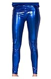 Folat 61719 - Legging Metallic Blau, L-XL, b