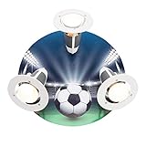 Elobra Deckenlampe Kinderzimmer 'Fußball' | Hochwertige Wandlampe Kinderzimmer für Jungen aus Holz - mit Fußball Motiv, 30 x 30 x 20 cm - Handarbeit aus dem Erzgebirg