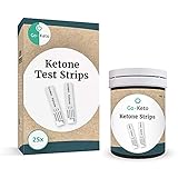 Go-Keto Ketone Teststreifen 25 Stück | passend für den Go-Keto Ketone Meter | regelmäßiger Ketone Check, zu Hause und unterweg