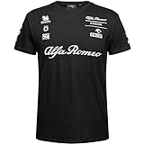 F1 Racing T-Shirt Alfa Romeo Essential Official Team Formel 1, Schwarz , XXL