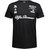 F1 Racing T-Shirt Alfa Romeo Essential Official Team Formel 1, Schwarz , XXL