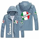 COZY LS Servizio Vespa Herren Kapuzenpullover Sweatshirt Jacken Frühlingspullover Mit Durchgehendem Reißverschluss Freizeitmantel Abnehmbarer Hut – Geschenk Für Teenager-A||S