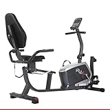 HAMMER CleverFold RC5 Liegeergometer, platzsparendes Fitnessfahrrad zum Klappen, Ergo-Bequemsitz mit Rückengesundlehne, Handpulssensoren, 19 Trainingsprogramme, 133 x 62 x 95