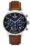 Iron Annie Solar Herrenuhr Chronograph Bauhaus Lederband braun 5086-3