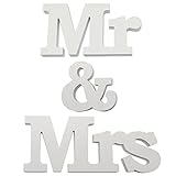 EQLEF Mr & Mrs buchstabenschmücken für Hochzeit Dekoration 1 Set Mr & Mrs Zeichen Top Table Geschenk-Dek