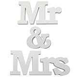 EQLEF Mr & Mrs buchstabenschmücken für Hochzeit Dekoration 1 Set Mr & Mrs Zeichen Top Table Geschenk-Dek