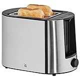 WMF Bueno Pro Toaster Edelstahl, Doppelschlitz Toaster mit Brötchenaufsatz, 2 Scheiben, 6 Bräunungsstufen, 870 W,