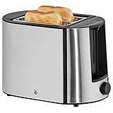 WMF Bueno Pro Toaster Edelstahl, Doppelschlitz Toaster mit Brötchenaufsatz, 2 Scheiben, 6 Bräunungsstufen, 870 W,