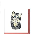 Quilling-Karte mit 3D-Motiv 'My Lovely Cat', einzigartiges Papier, handgefertigte Kunst – Design Grußkarte für Weihnachten, Geburtstag, Jahrestag, Mutter, Liebe, Mutter mit Umschlag