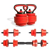 CCLIFE Multifunktional Eisen Hanteln Set 2er verstellbar mit Verbindungsstahlrohr Kurzhanteln Langhanteln Hantelset professionell Dumbbell Gew