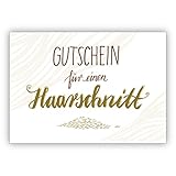 1 Trendiger cooler Friseur Gutschein nicht nur zum Geburtstag: Gutschein für einen Haareschnitt • direkt versenden mit Ihrem Text als Einleger • schöne Glückwunsch Geschenk-karte mit Umschlag