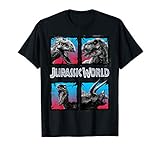 Jurassic World Dino Pink Blue Gradient Boxes T-S
