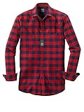 OLYMP Herren Freizeithemd Langarm Casual,Kariert,modern fit,Kent-Kragen,rot 35,S